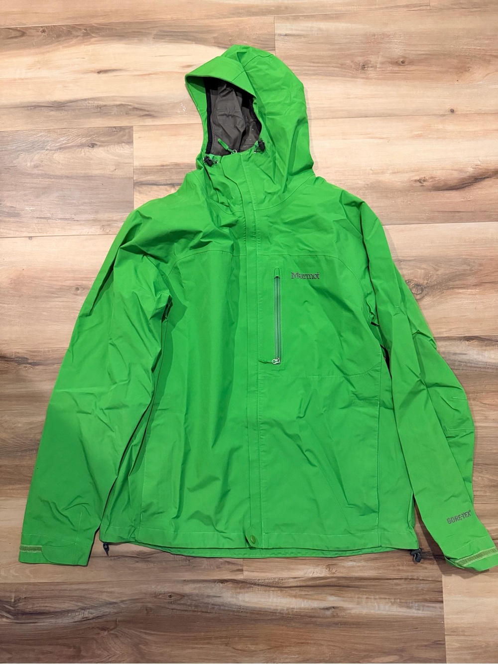 Marmot Men's GoreTex Waterproof Hooded Jacket - Bright Green Like New